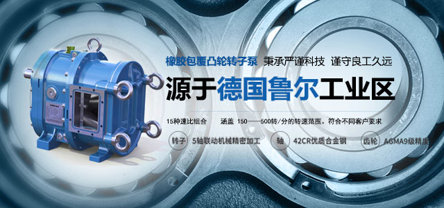 源于德國魯爾工業(yè)區(qū)的彈性體包覆凸輪轉(zhuǎn)子泵. 秉承嚴(yán)謹(jǐn)科技，謹(jǐn)守良工久遠(yuǎn)